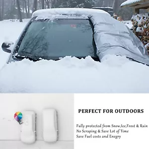 Car Windshield Cover Sun Shade Winter Snow Ice Rain Dust Frost Guard Protector - Foto 1 di 10