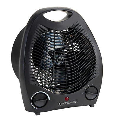 Starke Electric Fan Heater Black 2000W Portable Thermostat Room Floor Table Desk - Image 1 of 4
