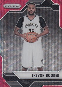 2016-17 Panini Prizm Prizms Ruby Wave Nets Basketball Card #167 Trevor Booker