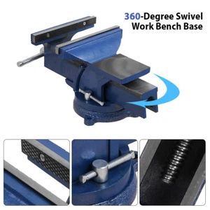 Schwerer Schraubstock 200 mm 8 Zoll drehbar Tischschraubstock für Werkbank Blau - Bild 1 von 15