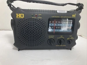 HQ ISSUE Emergency Radio Hand Crank Solar Portable AM FM NOAA Weather Alert EUC - Picture 1 of 16