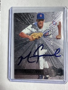 1996 Metal Universe Mark Grace Platinum Edition #141 Cubs Autograph