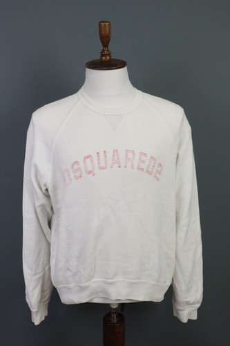 DSQUARED2 Felpa DSQUARED 2 COOL FIT bianca grande logo taglia L
