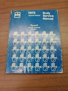 1973 Special Edition Plymouth Body Service Manual Trouble Shooting Contest Rare - Foto 1 di 5