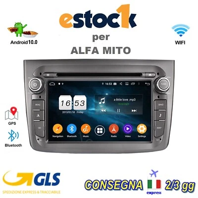 CAR TABLET ANDROID 14 PER ALFA ROMEO MITO 2DIN 4GB RAM - 32GB ROM CARPLAY WIFI - Immagine 1 di 4