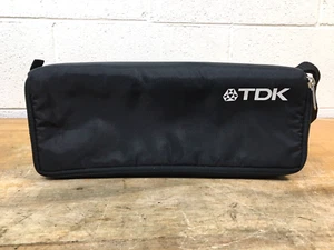 TDK Case Logic Cassette Tape Fabric Storage nylon Carrying Case vintage strap - Picture 1 of 7