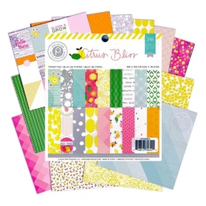 Rosa Paisley, Zitrus Glückseligkeit Papier Block, 6" Cardstock, 36 Pgs, Happy, Ananas - Bild 1 von 15