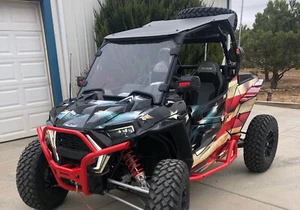 2019 2023 Polaris RZR 1000 XP graphics decal kit 24 mil Tattered American Flag - Picture 1 of 4