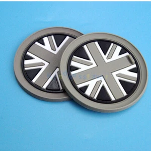 2x Brown Union Jack Car Cup Holders Mat For Mini Cooper JCW R55 R56 R57 R58 R59 - Picture 1 of 4