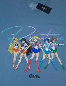 Brand New Primitive Skateboards X Sailor Moon Slate Blue Large Shirt NWT Anime - Picture 1 of 6