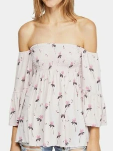 Nueva túnica Free People para mujer Cloud Berry floral para mujer fuera del hombro nueva con etiquetas __ R12B1 - Imagen 1 de 5