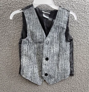 Suitmeister 20's Gangster Vest Boys M 8-10Y Grey Button Front Closure Sleeveless - Picture 1 of 15