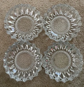 Set of 4 Vintage KIG Indonesia 5.25" Cut Crystal Glass Dessert Cereal Bowls - Picture 1 of 3