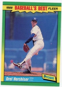 1988 FLEER BASEBALL'S BEST #18 OF 44 - OREL HERSHISER - LOS ANGELES DODGERS
