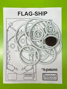1957 Gottlieb Flag Ship / Flag-Ship Pinball Machine Rubber Ring Kit - Picture 1 of 2