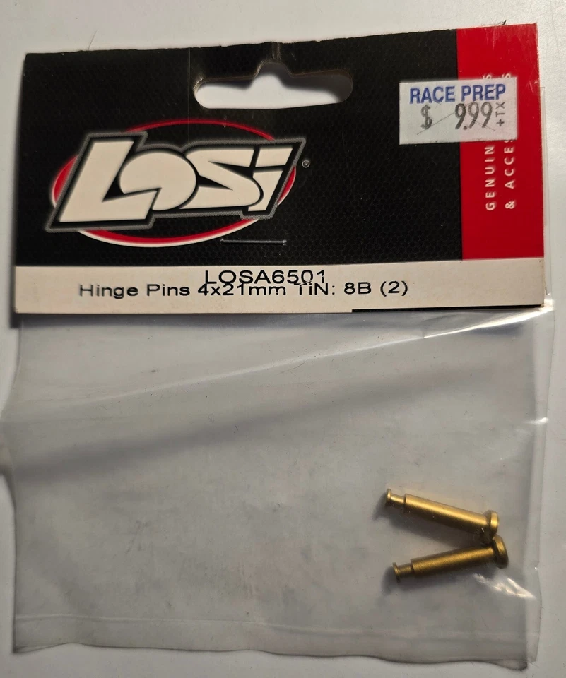 Losi LOSA6501 TiNi Hinge King Pins(2) 4x21mm: 8ight & 8B 2.0 Eight-T 8ight-E/2.0 - Image 1 of 1