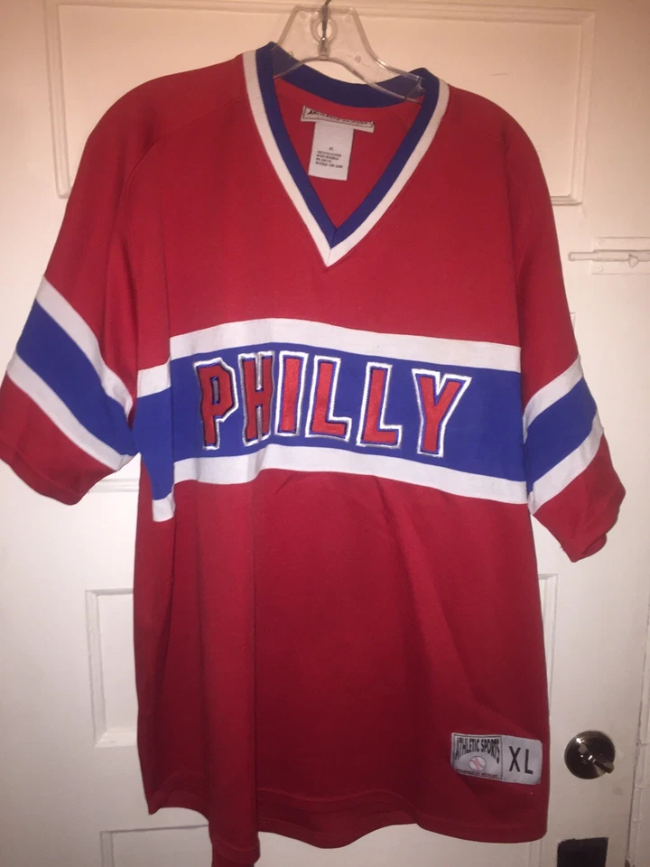 VINTAGE PHILLY JERSEY RARE UNUSUAL BRAND Athletic Sports Phillies XL - Image 1 of 4