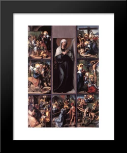 The Seven Sorrows Of The Virgin Custom Framed Art Print by Albrecht Durer 18x15 - Foto 1 di 1