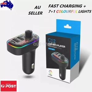 Bluetooth 5.0 Radio Car Kit Wireless FM Transmitter Dual USB Charger MP3 Player - Picture 1 of 9