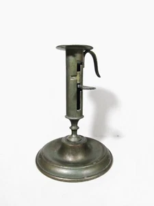 Antique Brass Adjustable Push-Up Candleholder 19th Century Scandinavian, Marked - Bild 1 von 9