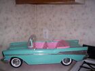 Vintage 1988 Mattel Barbie ‘57 Chevy Bel Air Convertible Turquoise Pink 26”