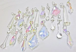 GOTAS DE LÁMPARA DE VIDRIO CRISTALES CRISTAL Y AURORA BOREAL AB GOTAS DE ARAÑA CUENTAS - Imagen 1 de 11