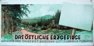 altes Prospekt Karte Das östliche Erzgebirge Wander- und Skigebiet - Bild 1 von 3