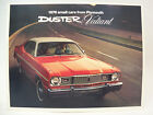 1976 Plymouth Duster Valiant Car Dealer brochure livret catalogue