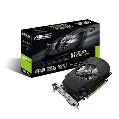 ASUS NVIDIA GeForce GTX 1050TI video card overclocking 4GB PH-GTX1050TI-4G F/S - Image 1 of 4