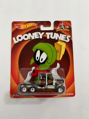 Hot Wheels Pop Culture Looney Tunes Martian Kenworth W900 w RLRRs, carded 2013 - Image 1 of 4