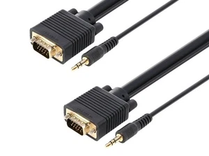 Monoprice 10ft SVGA HD15 M/M CL2 Rated Cable W/ Stereo Audio & Triple Shielding - Picture 1 of 5