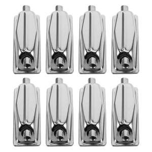 8 Pcs Metal Drum Lugs Double-sided Chrome Hardware Bass Tension Rods - Foto 1 di 12