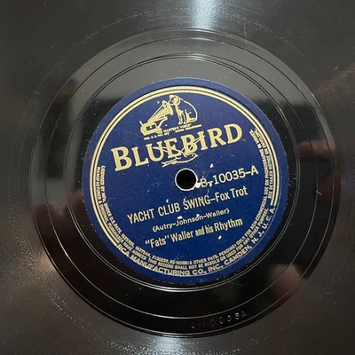 FATS WALLER - Yacht Club Swing (Label Error)(1938)- 10" Shellac 78RPM Record - V - Image 1 of 4