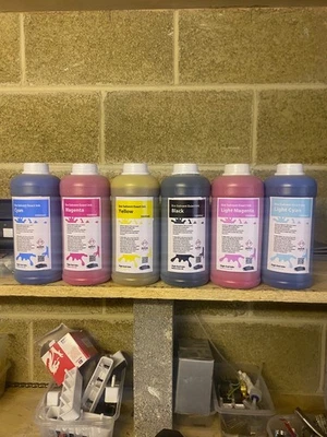ECO Solvent Ink 1L Compatible with Roland - ECO-Sol Max Inks C M Y K LM LC - Image 1 of 4