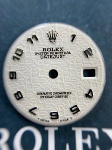 ROLEX DIAL Rolex Datejust White Computer Dial cal.2135 No lume Genuine - Picture 1 of 3
