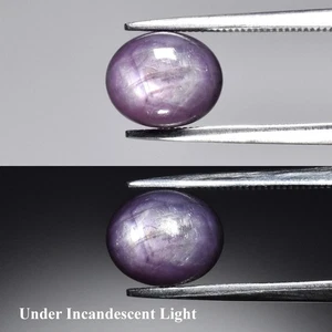 💎 4.54ct Oval Cabochon Natural Purple 6 Ray Star Sapphire - Unheated Africa Gem - Picture 1 of 6