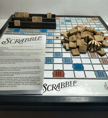 2006 Scrabble Onyx Edition Rotating Board Turntable No Box - Image 1 of 4