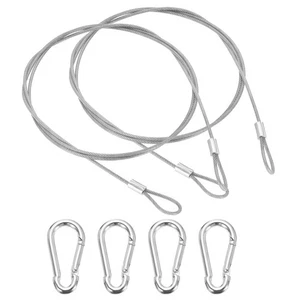 Cerradura de cable de seguridad de 39 pulgadas, 2 piezas cable de seguridad de acero inoxidable 304 transparente - Imagen 1 de 7