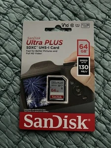 SanDisk - Ultra PLUS 64GB SDXC UHS-I Memory Card - Picture 1 of 2