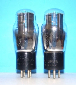 No 80 Arcturus hanging filament radio audio vacuum 2 tubes valves tested ST 280 - Picture 1 of 3