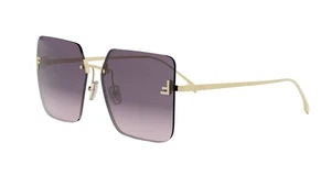 FENDI FIRST CRYSTAL FE4082US 30Y Gold Purple Gradient Women Sunglasses AUTHENTIC - Picture 1 of 10