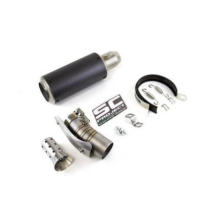 For Suzuki GSXR1000 GSXR1000R 2012-2025 Exhaust Mid Pipe Slip on Muffler Black - Image 1 of 4