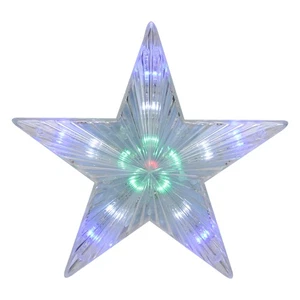 Kurt Adler 74" Clear Lighted Contemporary Tree Topper Star - Multi-Color Lights - Picture 1 of 4