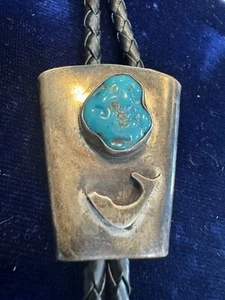 native american turquoise bolo tie Vintage Read - Picture 1 of 7