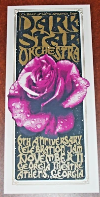 Jeff Wood Art Print Dark Star Orchestra Poster 2003 Athens Grateful Dead Music - Image 1 of 4
