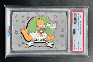 1990 Topps Simpsons Stickers #7 Homer Simpson PSA 10 GEM MINT - Picture 1 of 3