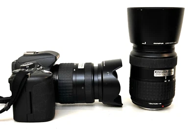 Câmera Olympus E500 + 14-45mm e 40-150mm 2 lentes + 3 X baterias + carga + manual - Imagem 1 de 4