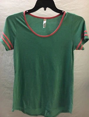 LuLaRoe Top Shirt Woman’s XS Aqua Green Short Sleeve Pullover Round Neck - Image 1 of 4