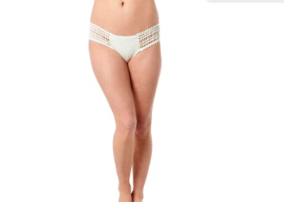 ROBIN PICCONE SOPHIA CROCHET BIKINI SWIM BOTTOM CREAM SMALL  $74 - Image 1 of 4