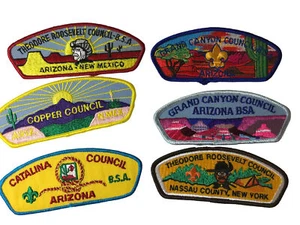 Lotto di toppe CSP Arizona Councils 1/2 dozzina BSA CSP come nuove (BHP1618) - Foto 1 di 2
